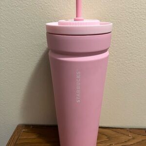Starbucks Pink Tumbler with Straw